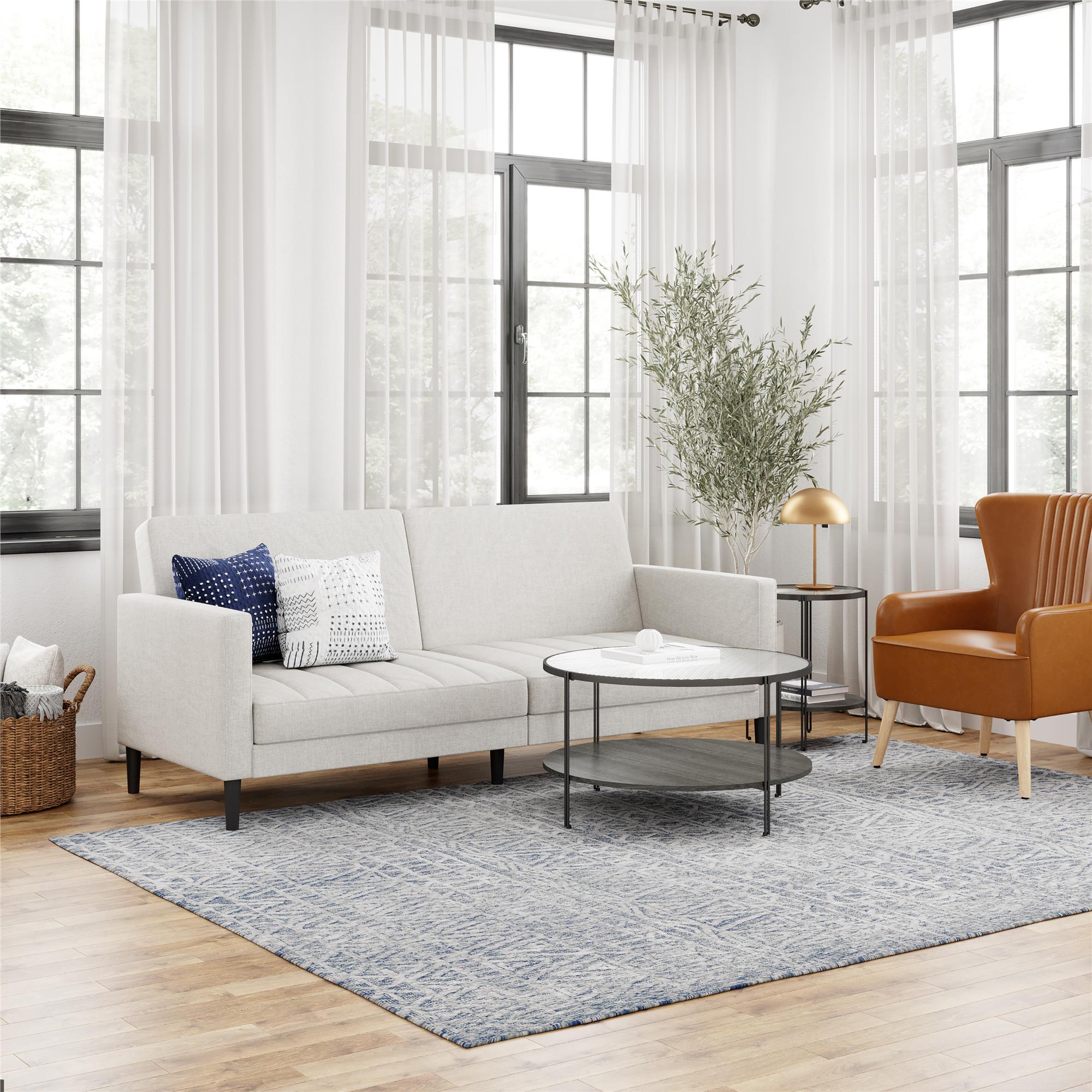 DHP Farnsworth Futon Sofa Bed - Light Gray