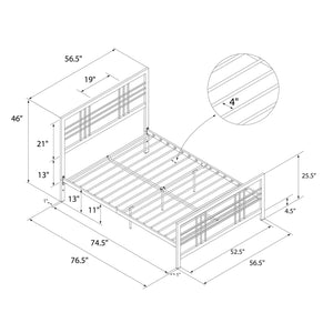 DHP Burbank Metal Bed - Black - Full