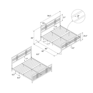 DHP Burbank Metal Bed - Black - King