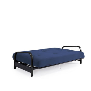 DHP Cleo Futon Set with Metal Frame and 6" Polyester Mattress - Blue - Full