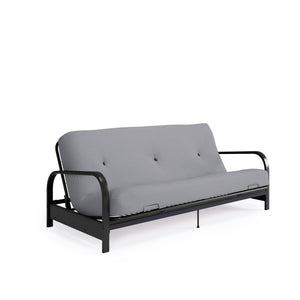 DHP Cleo Futon Set with Metal Frame and 6" Polyester Mattress - Herringbone - Full