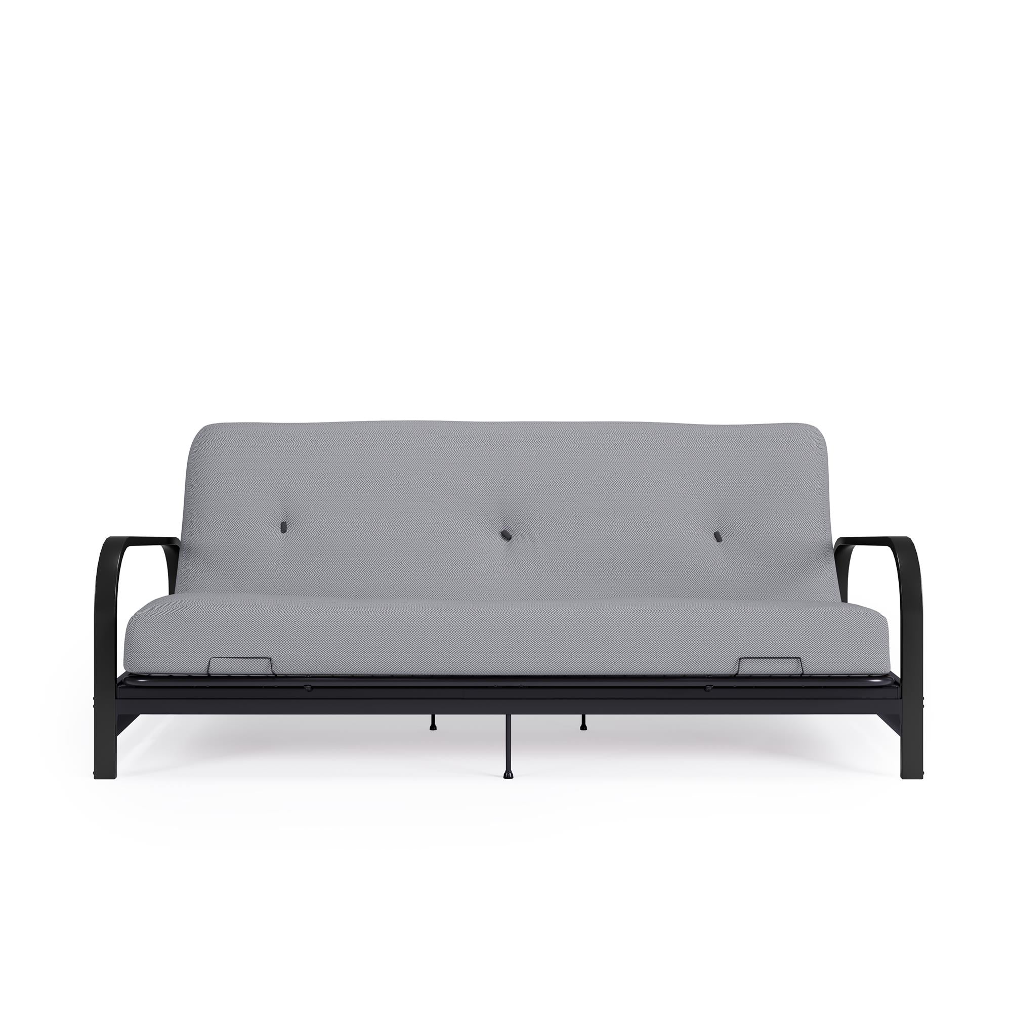 DHP Cleo Futon Set with Metal Frame and 6" Polyester Mattress - Herringbone - Full