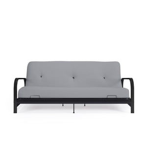 DHP Cleo Futon Set with Metal Frame and 6" Polyester Mattress - Herringbone - Full