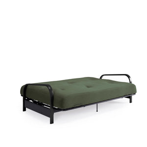 DHP Cleo Futon Set with Metal Frame and 6" Polyester Mattress - Green - Full