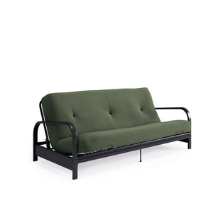 DHP Cleo Futon Set with Metal Frame and 6" Polyester Mattress - Green - Full