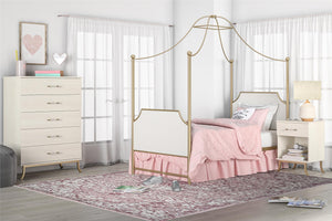 Max & Finn Clementine Canopy Bed - Gold - Twin