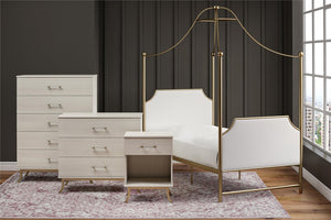 Max & Finn Clementine Canopy Bed - Gold - Twin