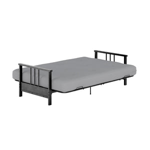 DHP Harlow Futon Set with Metal Futon Frame and 6" Polyester Mattress - Herringbone
