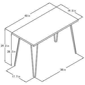 Ameriwood Home Owen Retro Computer Desk - White