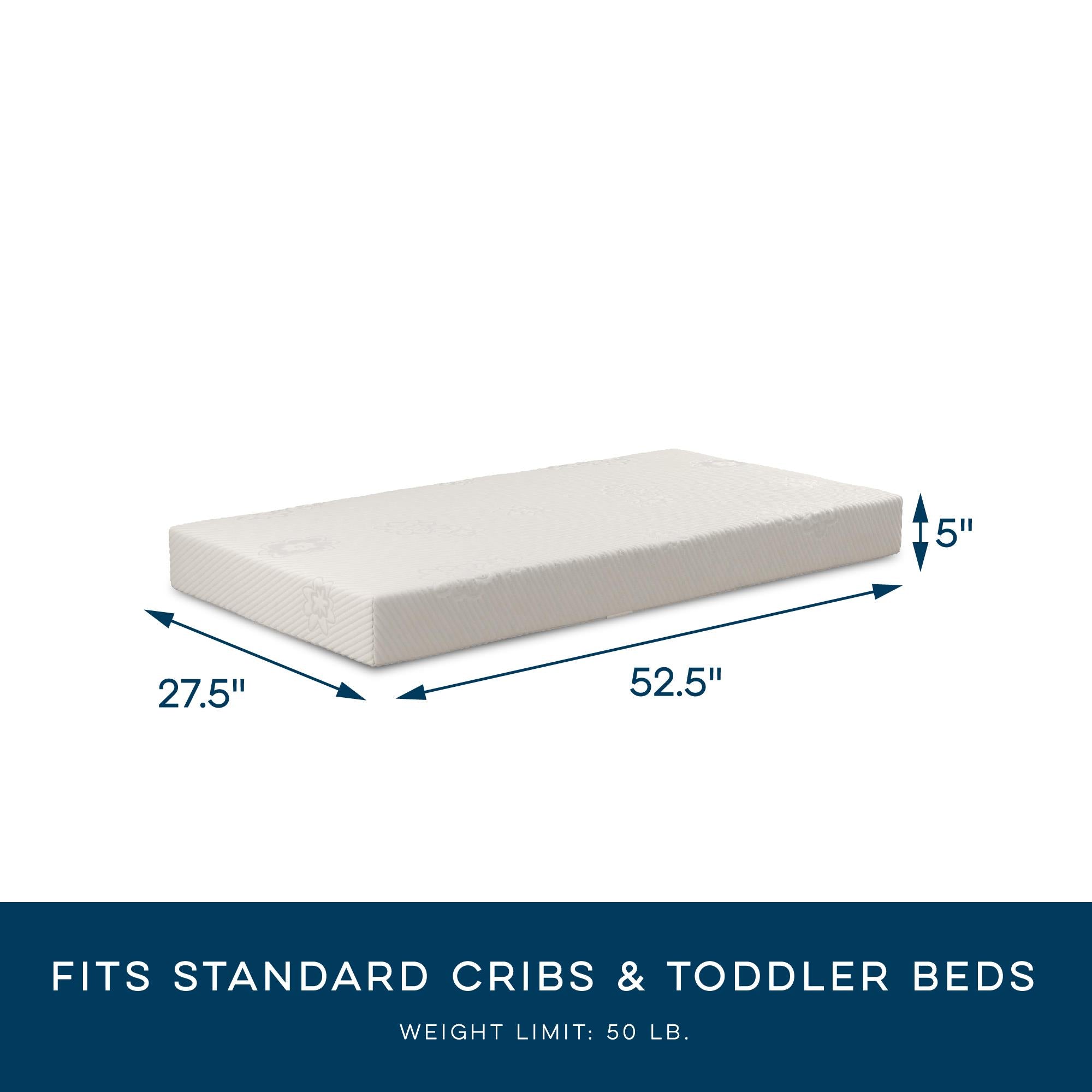 Novogratz Harper Crib & Toddler Bed Mattress - White - Crib & Toddler Mattress