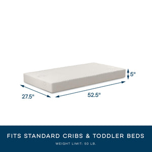 Novogratz Harper Crib & Toddler Bed Mattress - White - Crib & Toddler Mattress