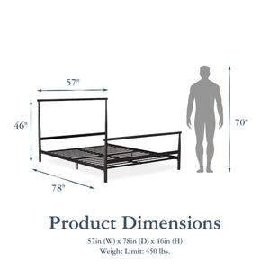 DHP Calixa Metal Bed - Black - Full