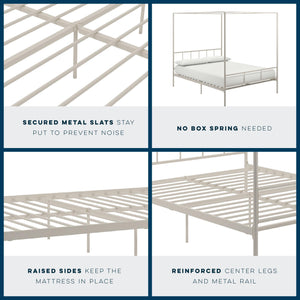Novogratz Marion Canopy Bed - White - Queen