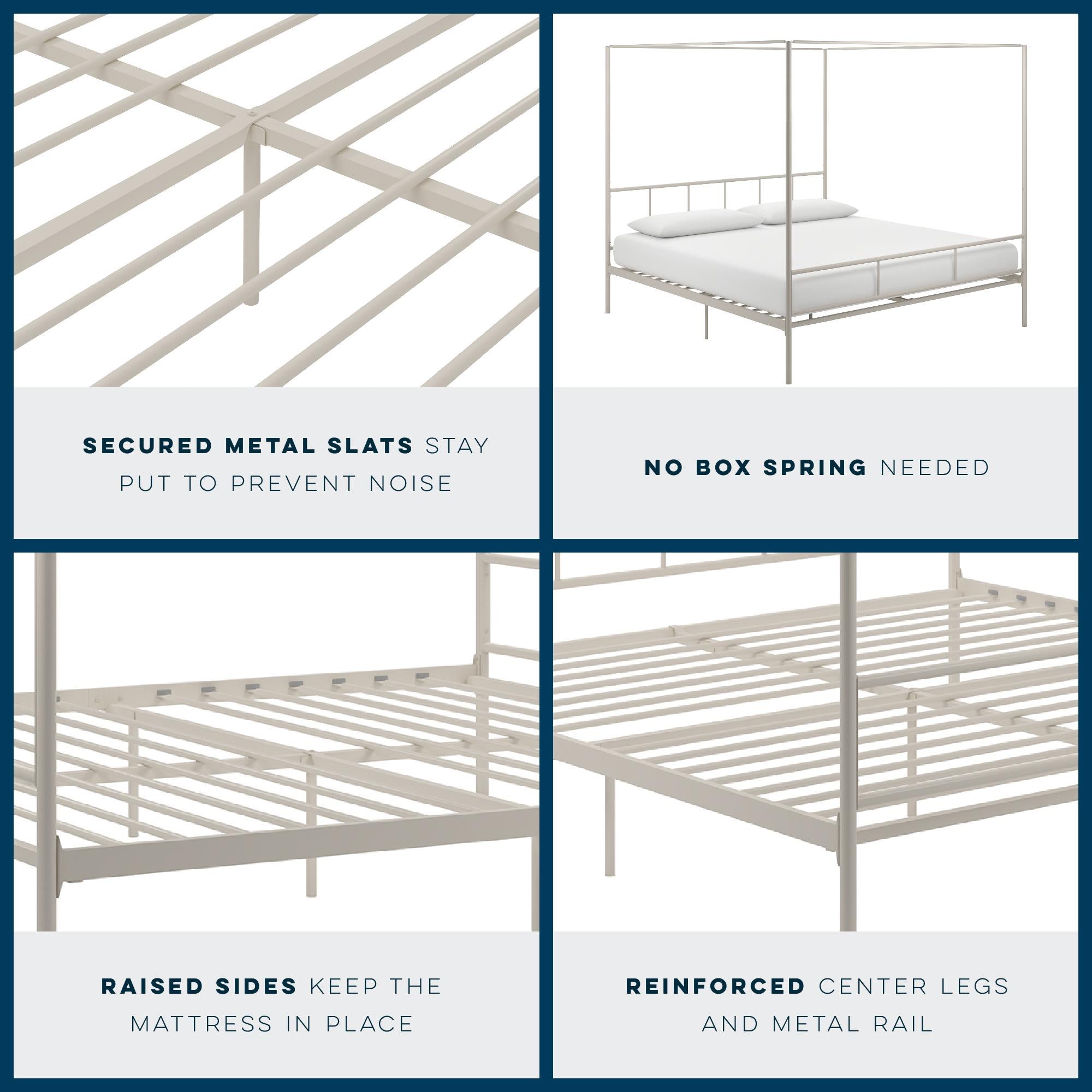 Novogratz Marion Canopy Bed - White - King