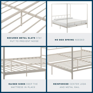 Novogratz Marion Canopy Bed - White - King