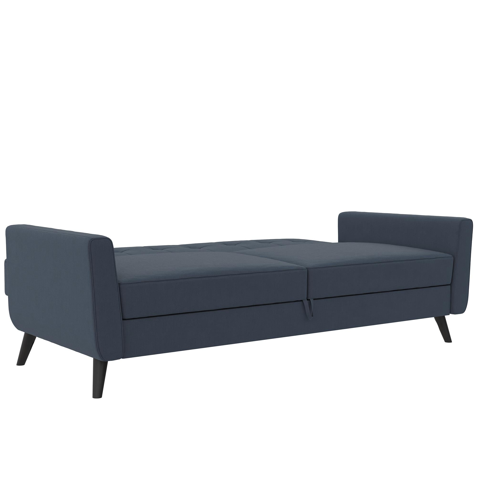 DHP Parker Futon Sofa Bed with Storage - Blue