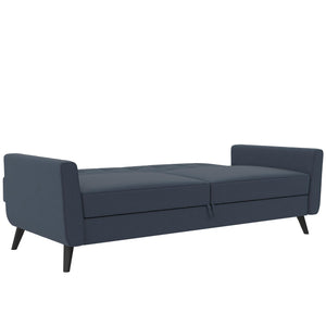DHP Parker Futon Sofa Bed with Storage - Blue
