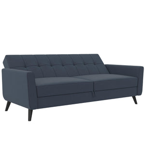 DHP Parker Futon Sofa Bed with Storage - Blue