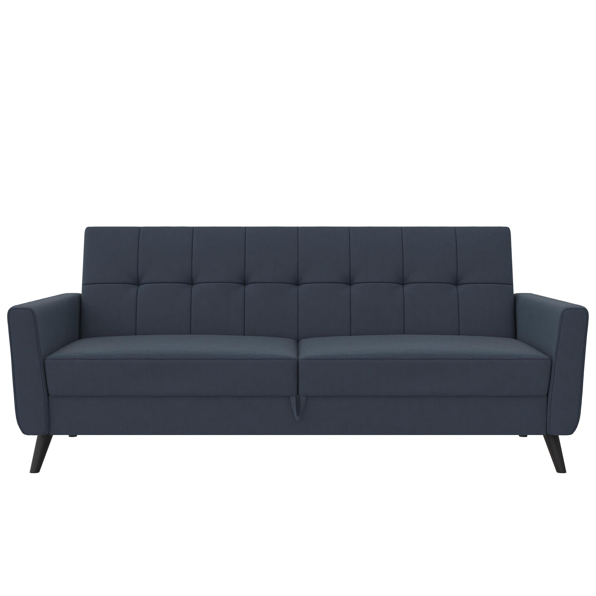 DHP Parker Futon Sofa Bed with Storage - Blue