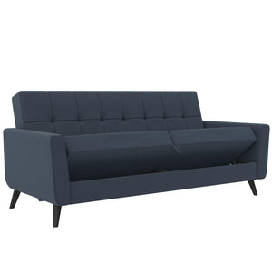 DHP Parker Futon Sofa Bed with Storage - Blue