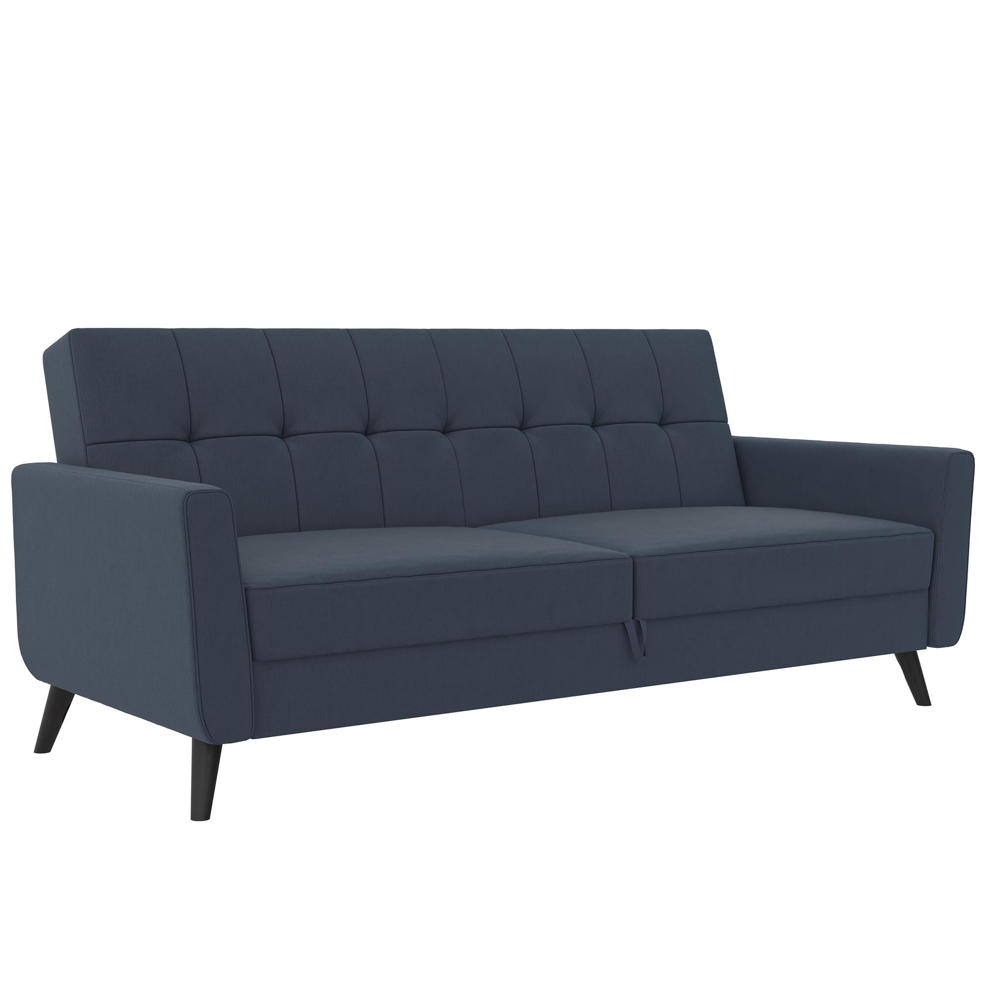DHP Parker Futon Sofa Bed with Storage - Blue