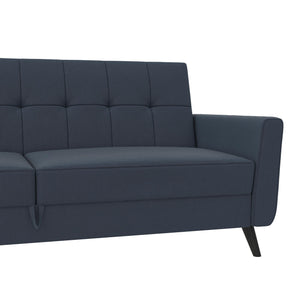 DHP Parker Futon Sofa Bed with Storage - Blue