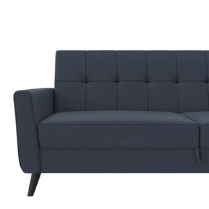 DHP Parker Futon Sofa Bed with Storage - Blue
