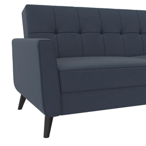 DHP Parker Futon Sofa Bed with Storage - Blue