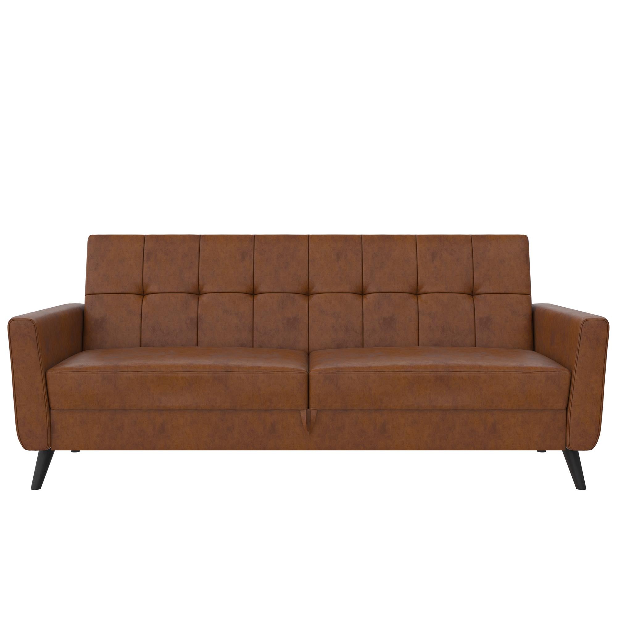 DHP Parker Futon Sofa Bed with Storage - Black