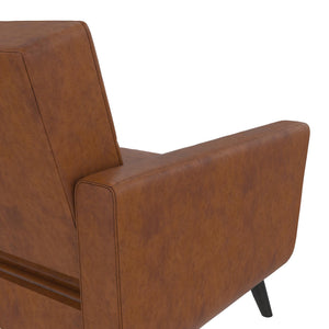 DHP Parker Futon Sofa Bed with Storage - Camel Faux Leather