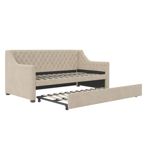 Max & Finn Ambrosia Upholstered Daybed and Trundle - Bone Ivory - Twin