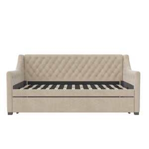 Max & Finn Ambrosia Upholstered Daybed and Trundle - Bone Ivory - Twin