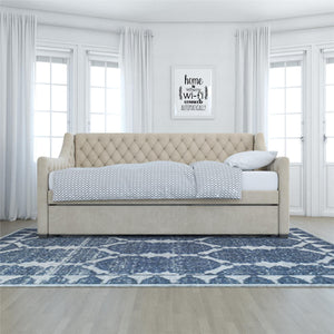 Max & Finn Ambrosia Upholstered Daybed and Trundle - Bone Ivory - Twin