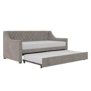 Max & Finn Ambrosia Upholstered Daybed and Trundle - Light Gray - Twin