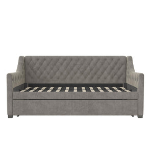 Max & Finn Ambrosia Upholstered Daybed and Trundle - Light Gray - Twin