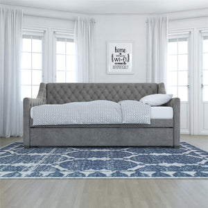 Max & Finn Ambrosia Upholstered Daybed and Trundle - Light Gray - Twin