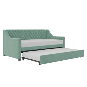 Max & Finn Ambrosia Upholstered Daybed and Trundle - Teal - Twin
