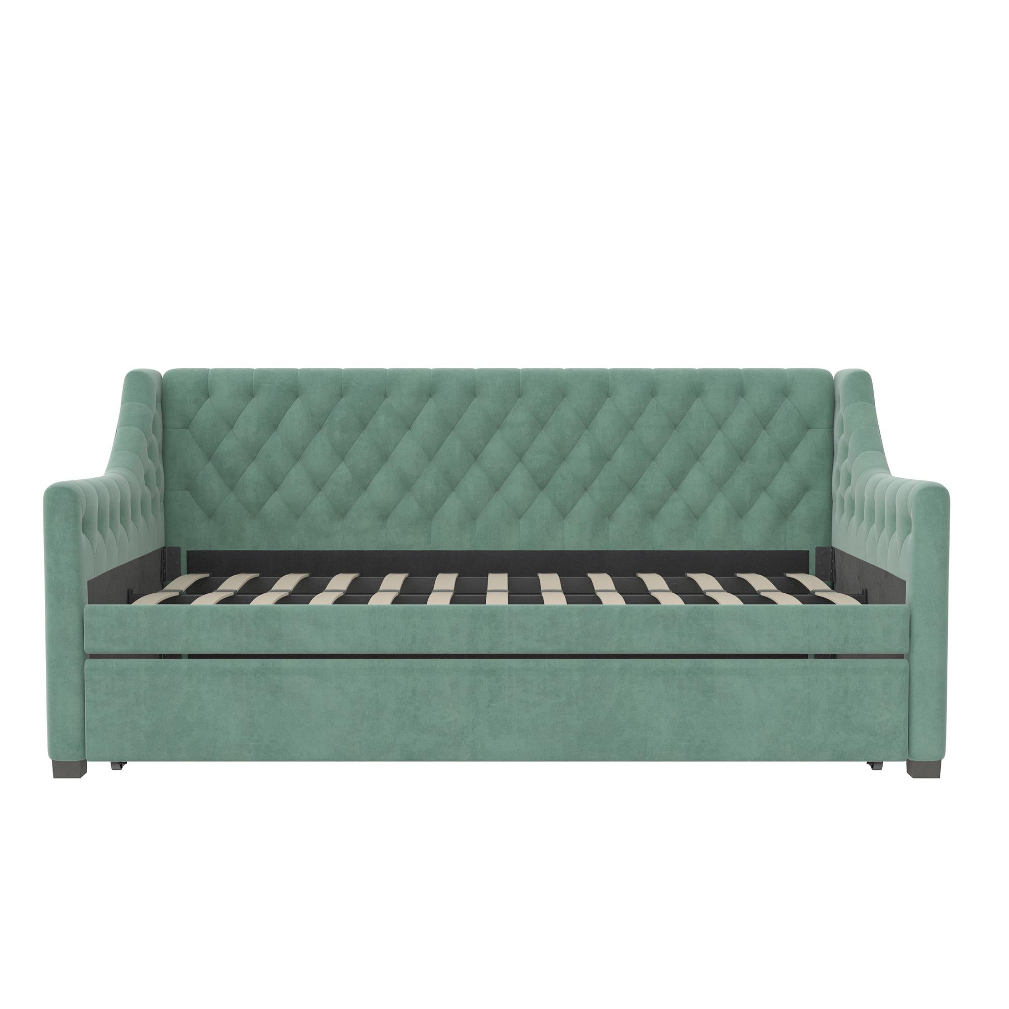 Max & Finn Ambrosia Upholstered Daybed and Trundle - Teal - Twin
