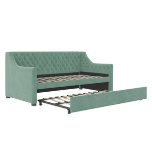 Max & Finn Ambrosia Upholstered Daybed and Trundle - Teal - Twin