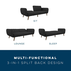 Novogratz Brittany Futon Sofa Bed - Dark Gray