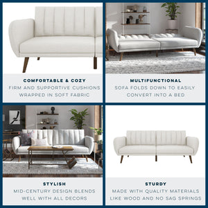 Novogratz Brittany Futon Sofa Bed - Light Gray