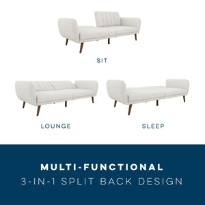 Novogratz Brittany Futon Sofa Bed - Light Gray
