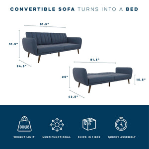 Novogratz Brittany Futon Sofa Bed - Navy
