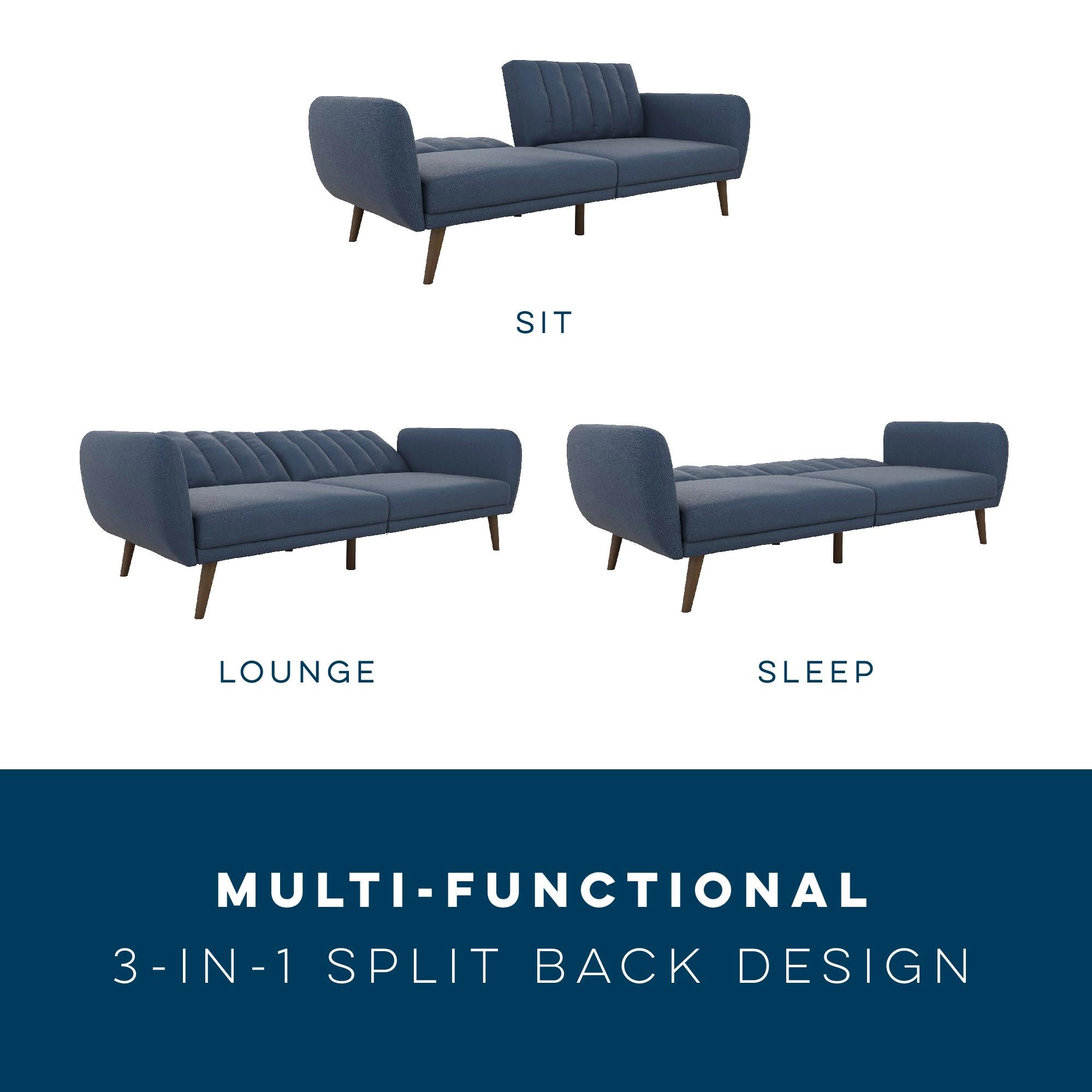 Novogratz Brittany Futon Sofa Bed - Navy