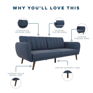 Novogratz Brittany Futon Sofa Bed - Navy