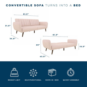 Novogratz Brittany Futon Sofa Bed - Pink