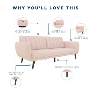 Novogratz Brittany Futon Sofa Bed - Pink