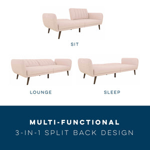 Novogratz Brittany Futon Sofa Bed - Pink