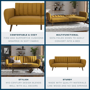 Novogratz Brittany Futon Sofa Bed - Mustard