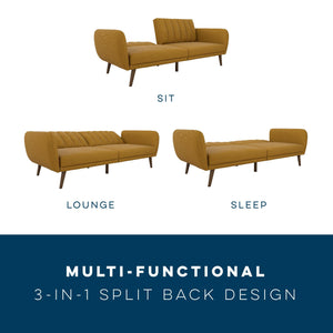 Novogratz Brittany Futon Sofa Bed - Mustard